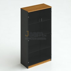 Кабинет руководителя Офисный шкаф для документов стеклянный 224 ДСП Тик