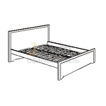 Мебель для гостиниц Кровать на металлическом основании R6508