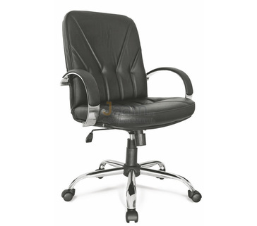 Кресло для руководителя Менеджер короткий хром