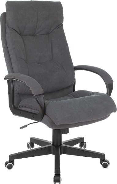 Кресло руководителя CH-824 Fabric серый Alfa 44 крестов. пластик (Серый)