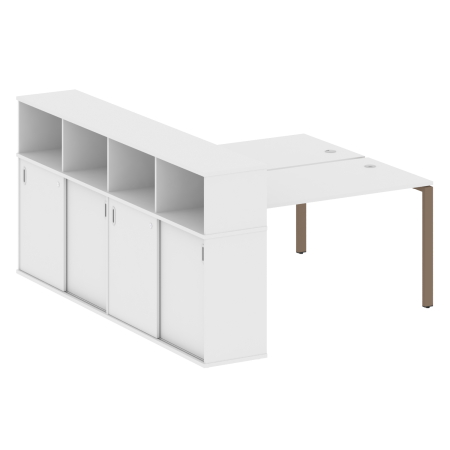 Рабочая станция с опорным шкафом-купе Metal System Style БП.РС-СШК-4.3 1910x2332x1098