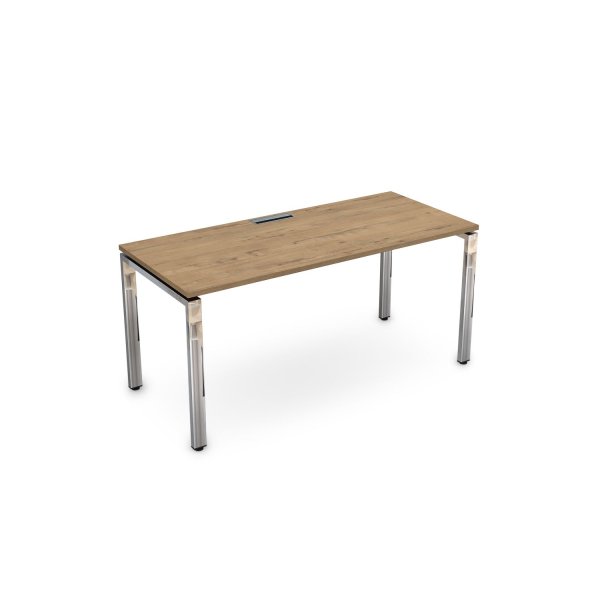Стол рабочий Gloss line НСР-П.005.2 1800x900x750 (TeakwoodХром)