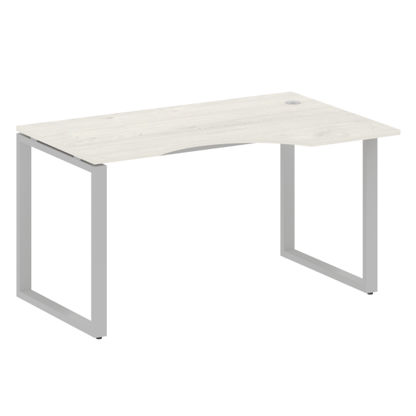 Стол криволинейный правый Metal System Style БО.СА-2 Пр 1400x900x750 (Дуб Наварра/Серый металл)