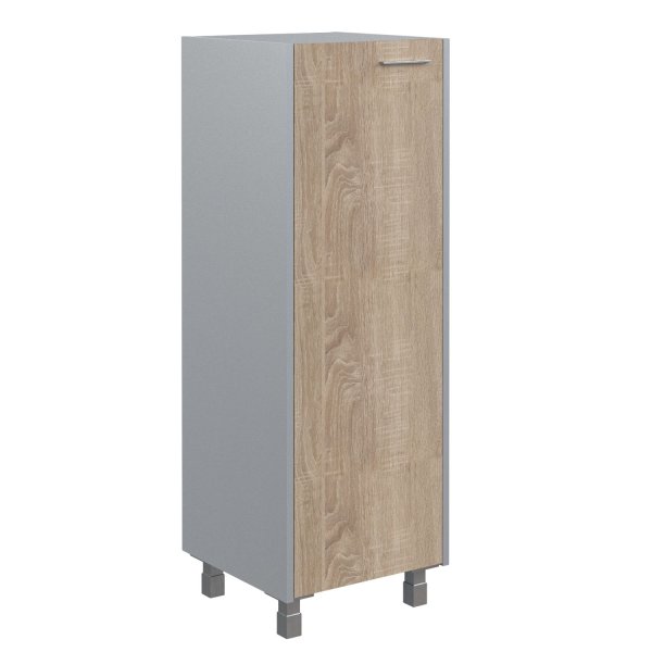 Шкаф колонка с глухой средней дверью Offix-new OMC 45.1 456x450x1329 (Дуб Сонома светлый/металлик)