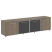 Тумба модульная черные двери LT-TS 4.5 2200x450x580