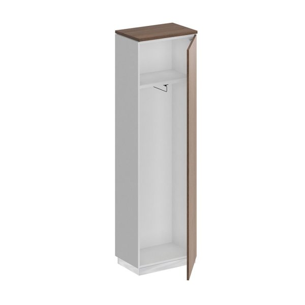Шкаф для одежды узкий City СИ 305 600x400x2034 (Дуб гладстоун / Белый премиум / Дуб гладстоун)