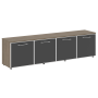 Тумба модульная черные двери LT-TS 4.6 2200x450x580