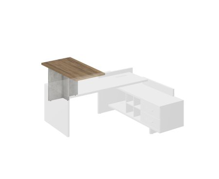 Брифинг-приставка Wood&Stone СФ-533101 1380x750x760 (Дуб Чарльстон/Бетон Чикаго)