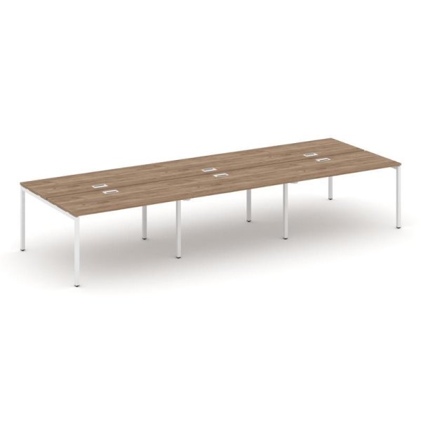 Рабочая станция 2-х сторонняя SN-4P.DRS-084 (4740х1632х750) (Дуб Табак/Металл Белый)