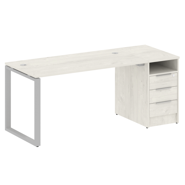 Рабочая станция Metal System Style БО.РС-СТП1.3 1812x720x750 (Дуб Наварра/Серый металл)
