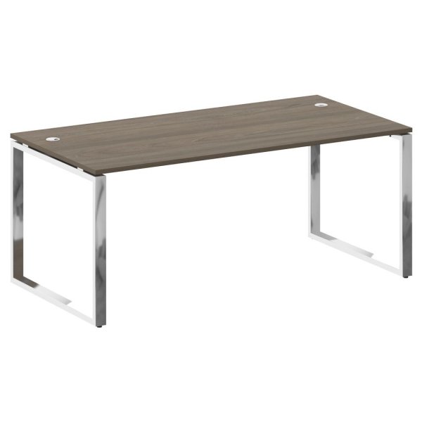Стол рабочий руководителя на О-обр. м/к 1800x900x750 (Вяз Благородный/Нерж. Сталь)