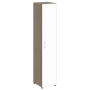 Шкаф для документов узкий со стеклом белым LT.SU-1.10 R (R) white