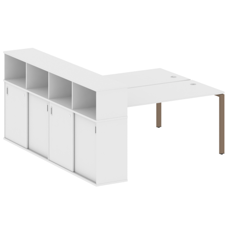 Рабочая станция с опорным шкафом-купе Metal System Style БП.РС-СШК-4.4 2010x2332x1098