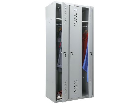 Шкаф для раздевалок ПРАКТИК Стандарт LS-31 (Серый)