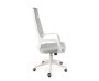 Кресло офисное / IQ / (white+grey) белый пластик / серая ткань