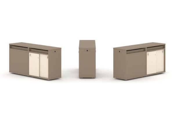 Тумба двойная + топ ES.NB.2T-3 (1500х410х750) (Латте/Сатин)
