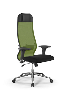 Кресло для руководителя Метта Sit 10 B1-111D - X2+UMF(X1) /Ub00/Wh00/D02P(M09.B23.G18.W01)
