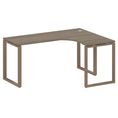 Стол криволинейный правый Metal System Style БО.СА-4 R 1600x1200x750 (Вяз/Мокко металл)