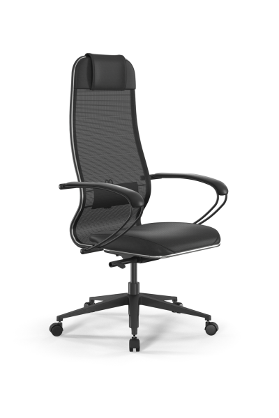 Кресло для руководителя Метта SynchroSit 10 B1-115K - X2+Extra /Um00/Wm12/K1bL(M23.B11.G19.W02) (Черный)